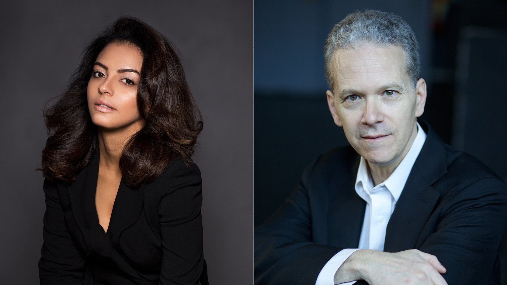 headshots of Rihab Chaieb and Brian Zeger